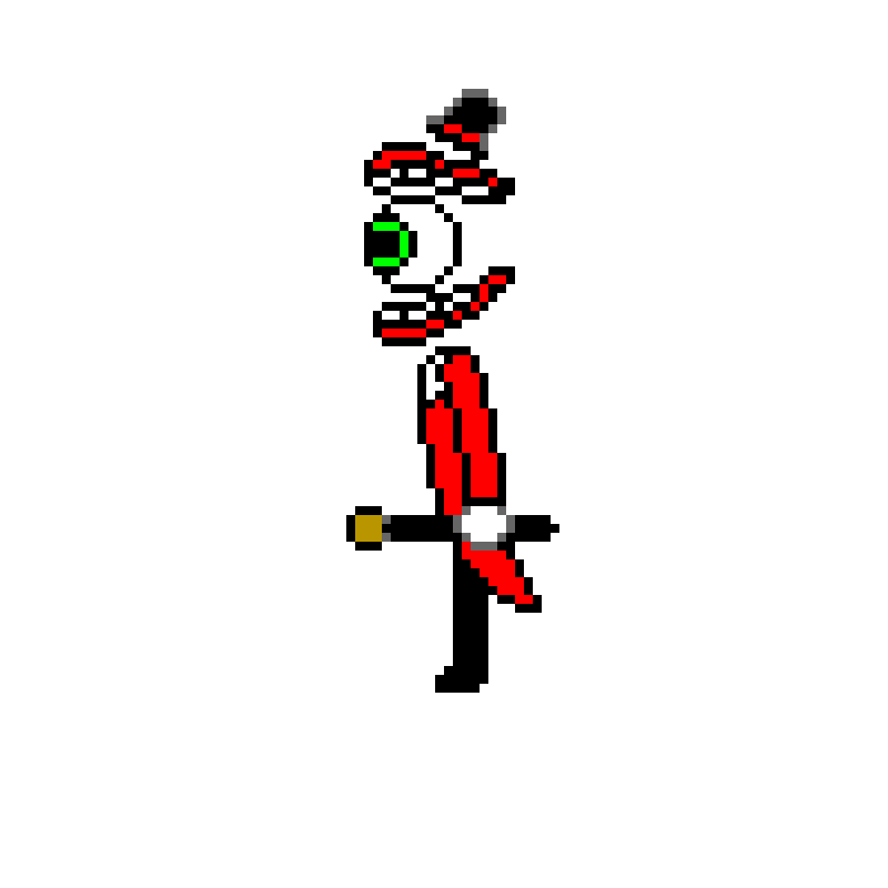 Caine Deltarune battle sprite concept