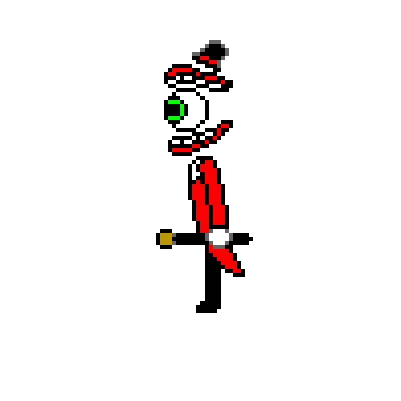 Caine Deltarune battle sprite concept