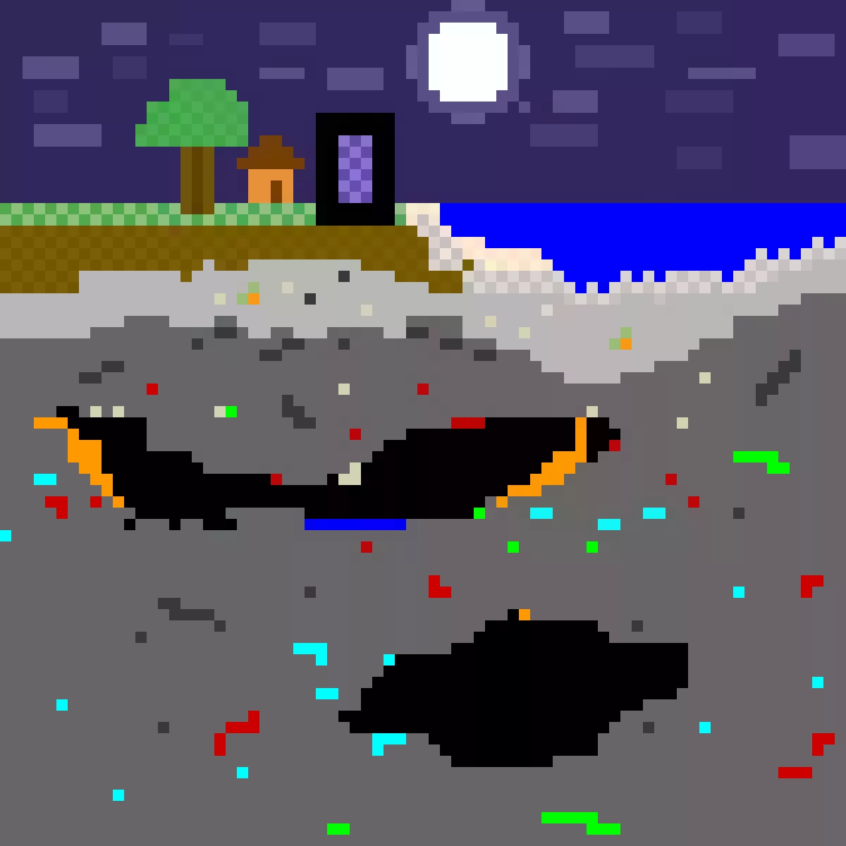 Lets add bedrock at 160x160 pixels (Max)
