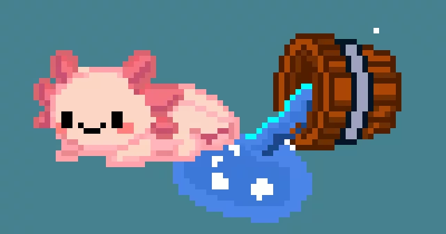 Minecraft Axolotl Fanart