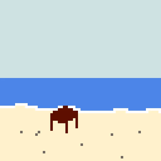 sand under table
