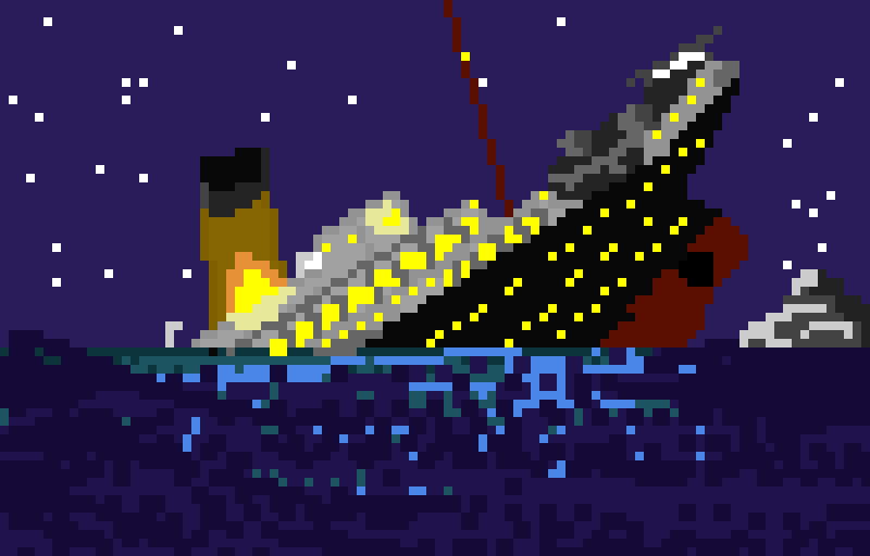 Titanics final plunge