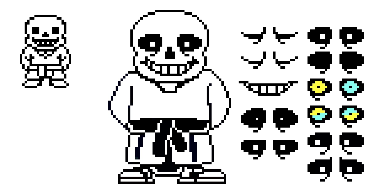 UT!STACKED sans but battle sprite