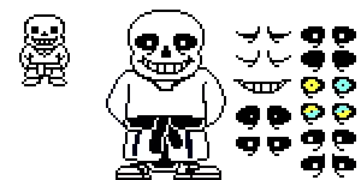 UT!STACKED sans but battle sprite