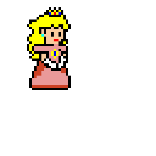 Peach princess pixel art