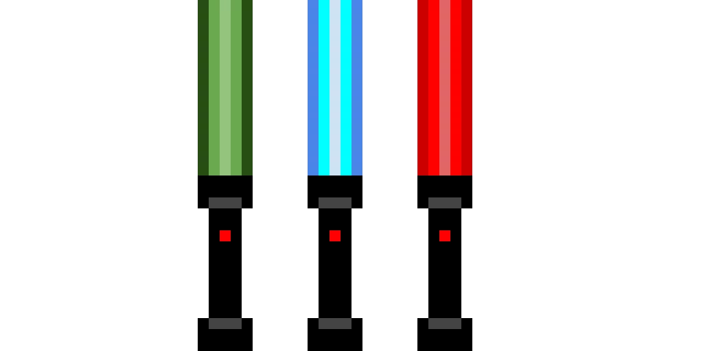Three Light Sabers.