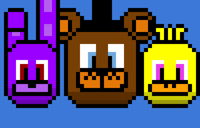 Fazbear gang pixel art