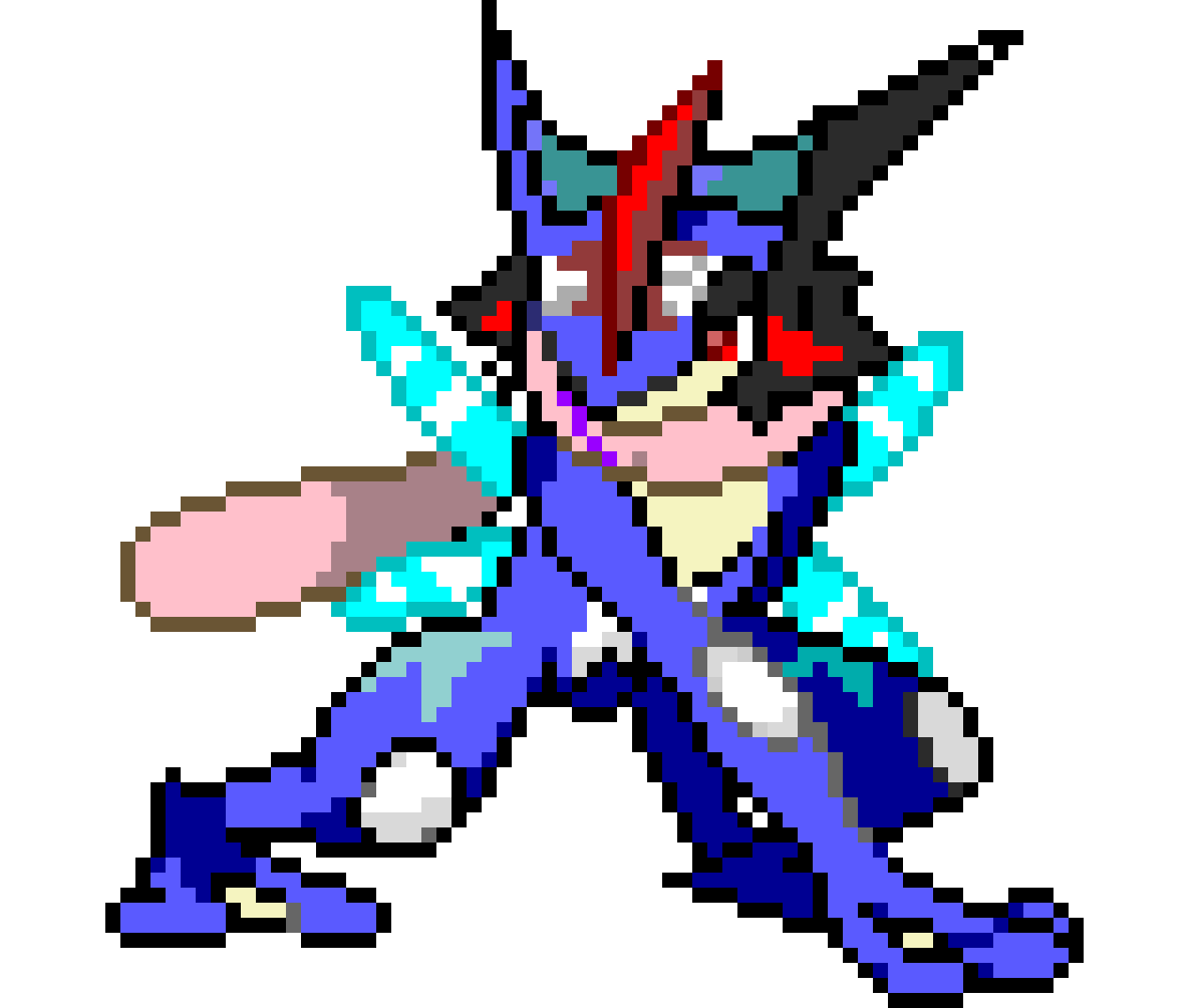 Greninja Pixel Art 32x32