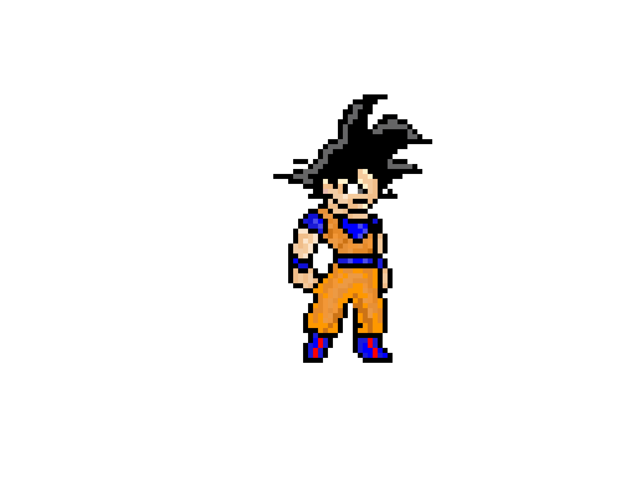 Goku super sayian blue pixel art