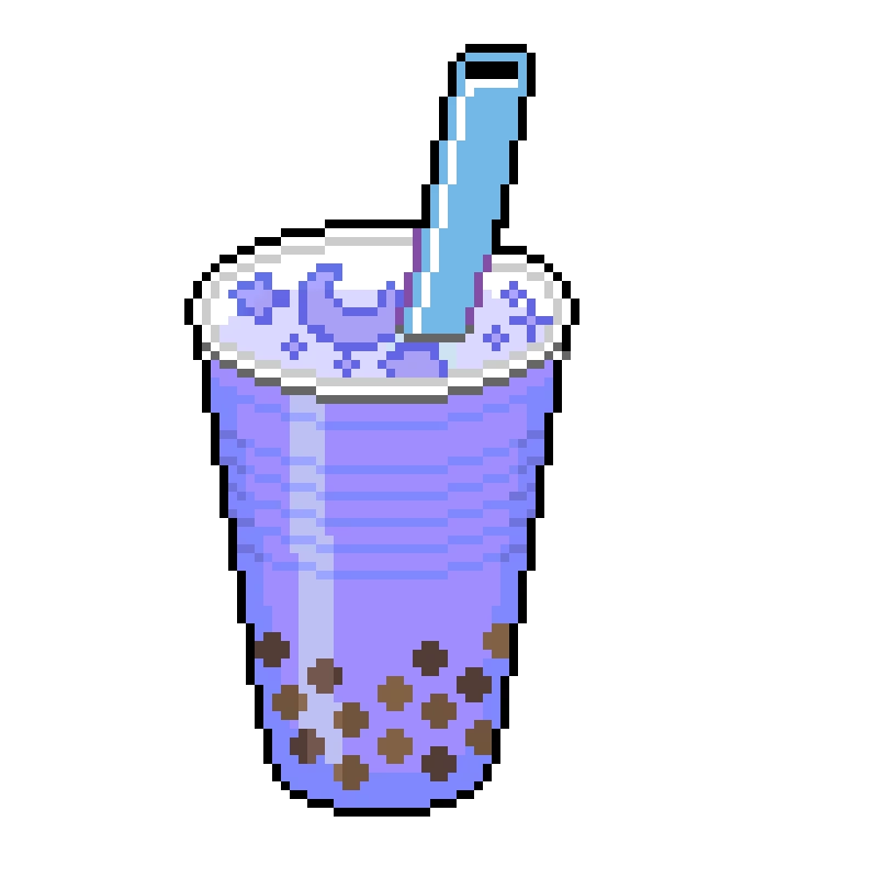 Blue boba drink!!~ (Hope yall like the boba drawings! if you wanna see a specific one, comment it!)
