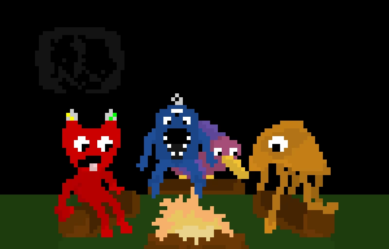 campfire in the woods