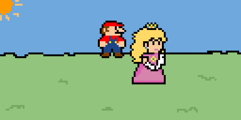Mario and princess peach