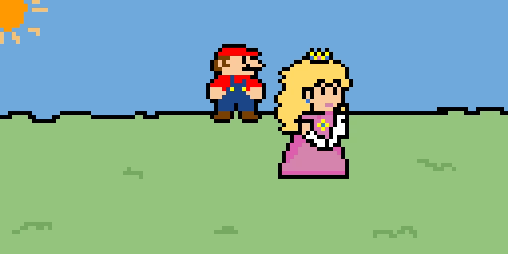 mario and princess peach
