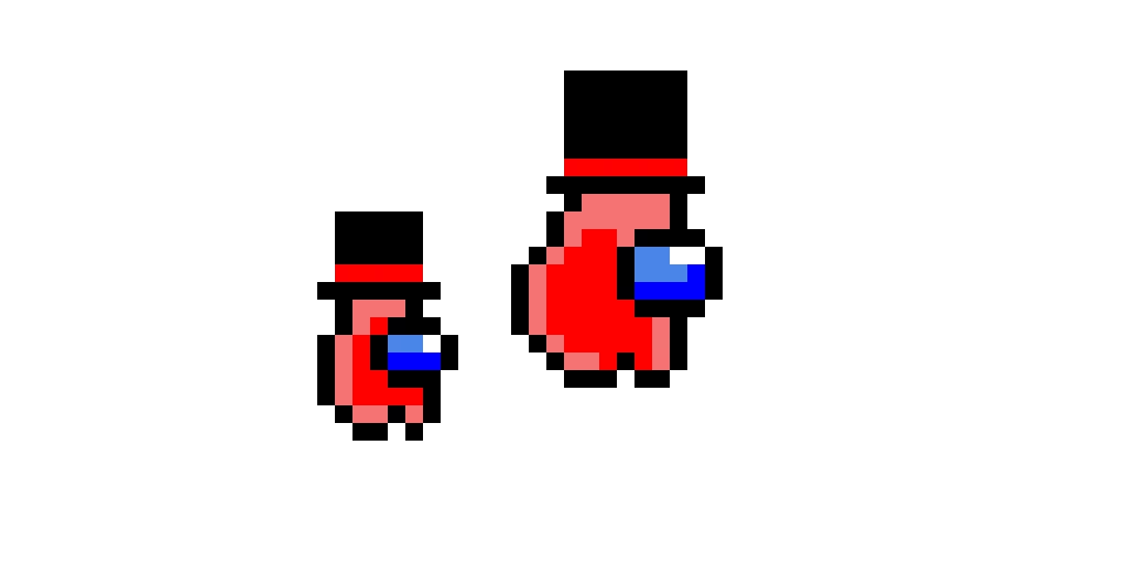 mini crewmate and amongus