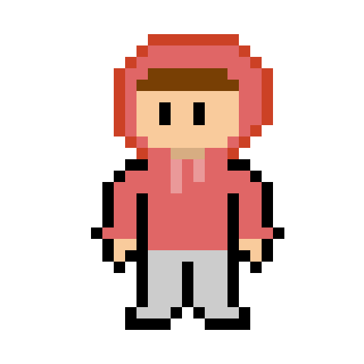 pixel guy hoodie (change it to any kind of color)