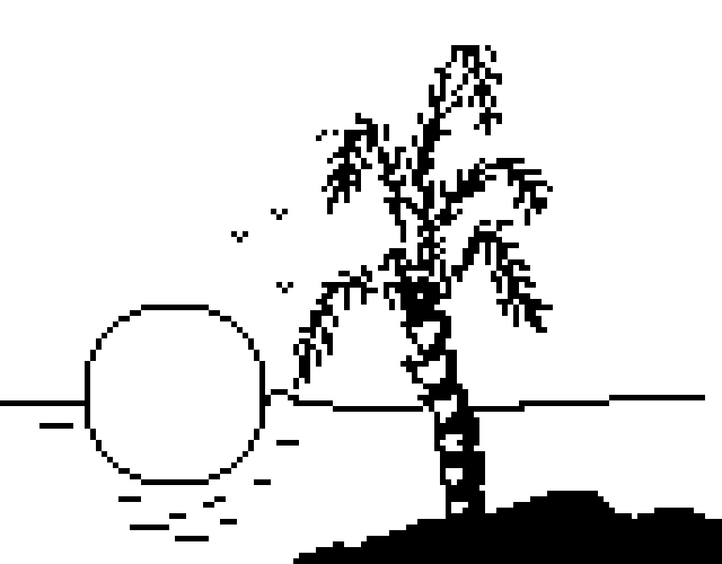 Palm tree (I haven&rsquo;t uploaded any pixel art in a while)