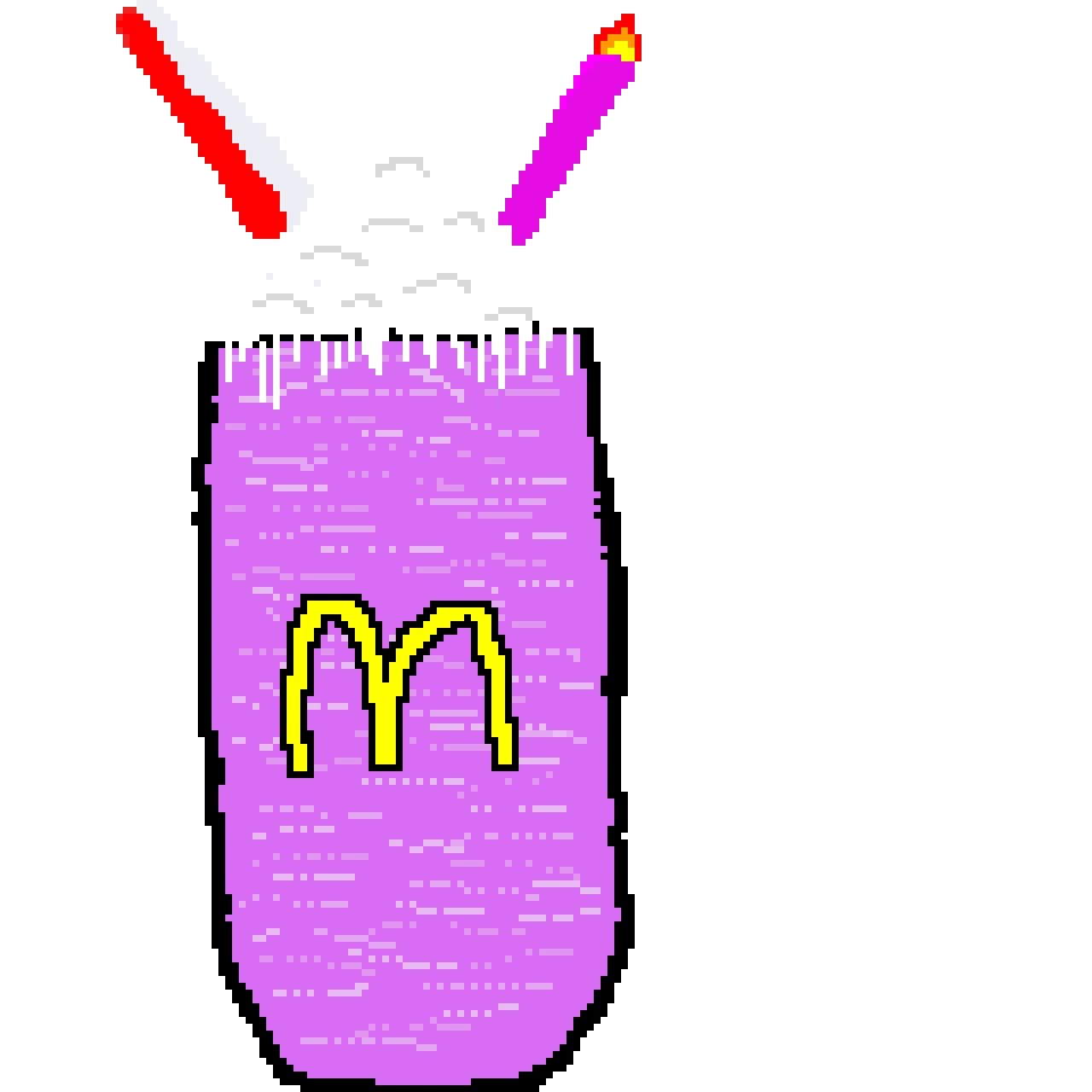 grimace shake but with a candle