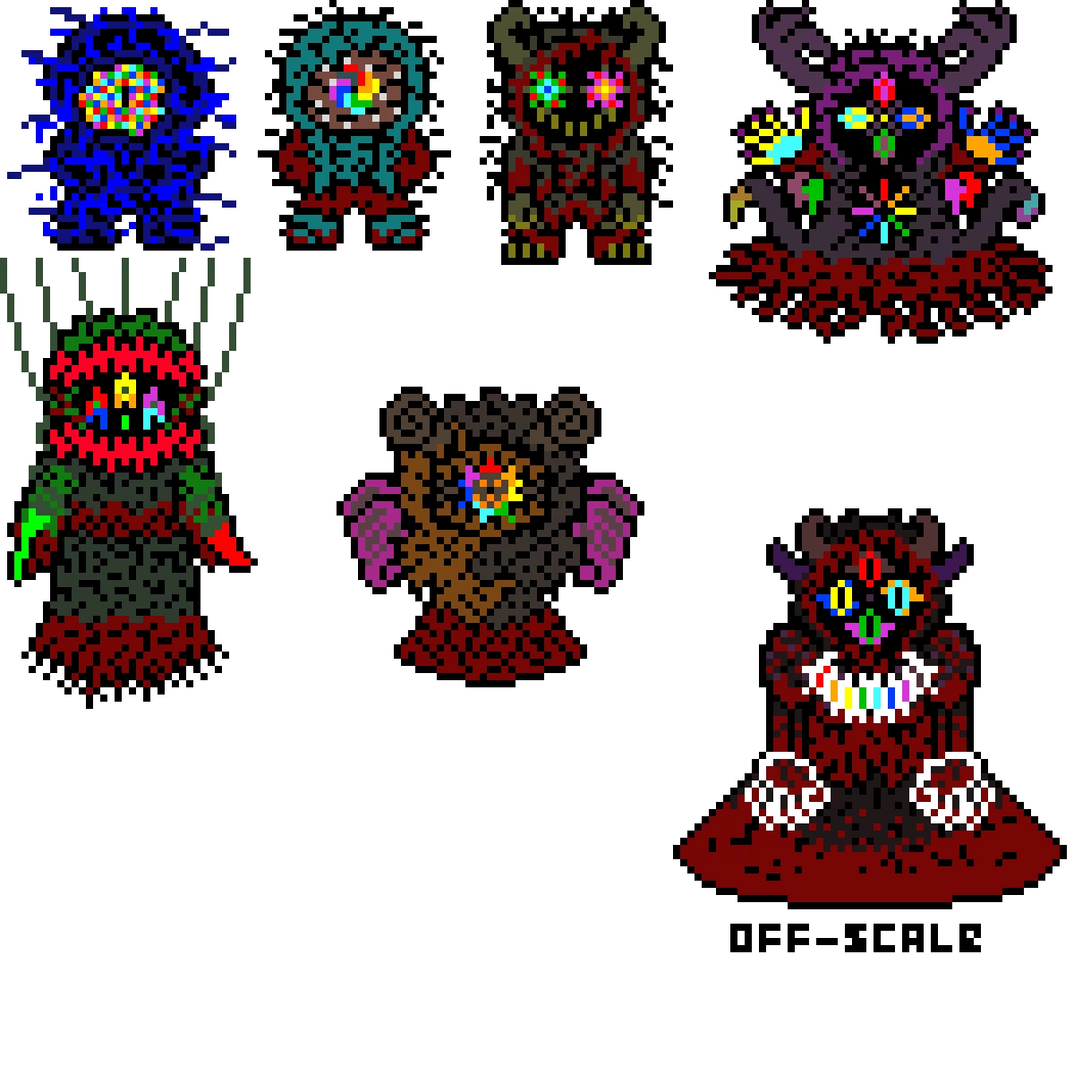 3Dust overworld sprites (semi-scale)