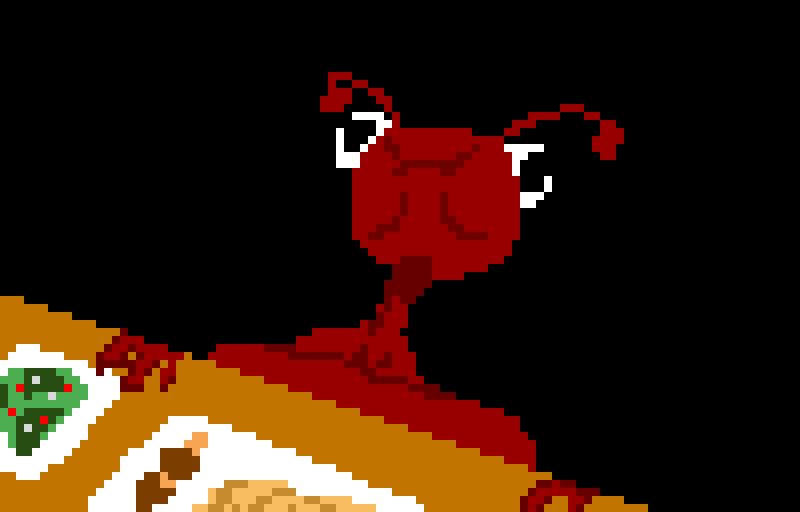 Red alien was hungry you said? So he is eating. Every comment=1 meal. dont overfeed him.