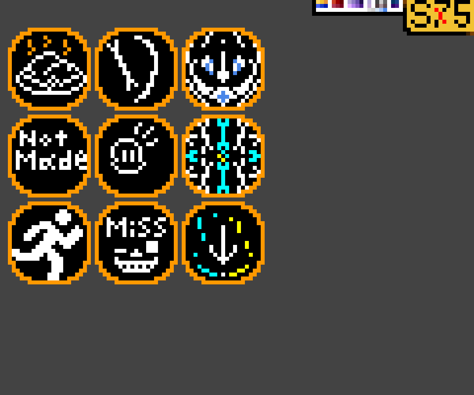 Some of the icons for my TD (the disaster) inspired game