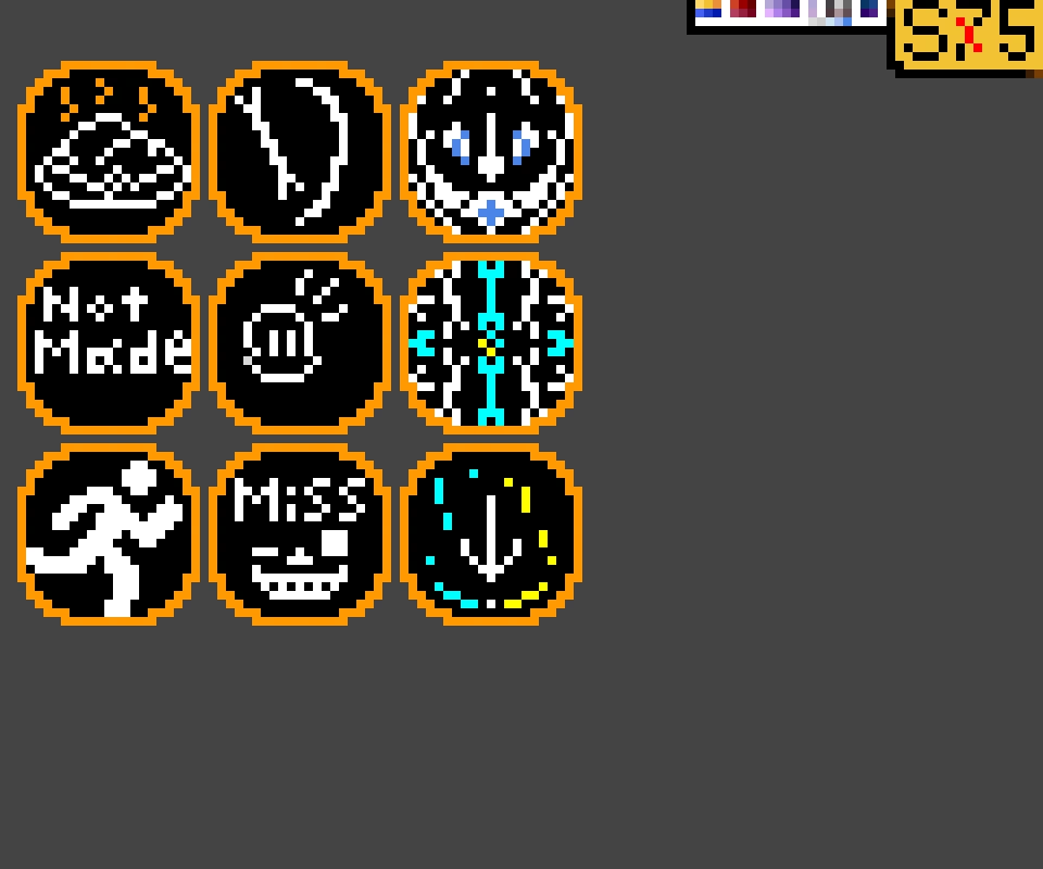 Some of the icons for my TD (the disaster) inspired game