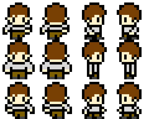 Player Sprite Sheet 4x3 Basic Walk