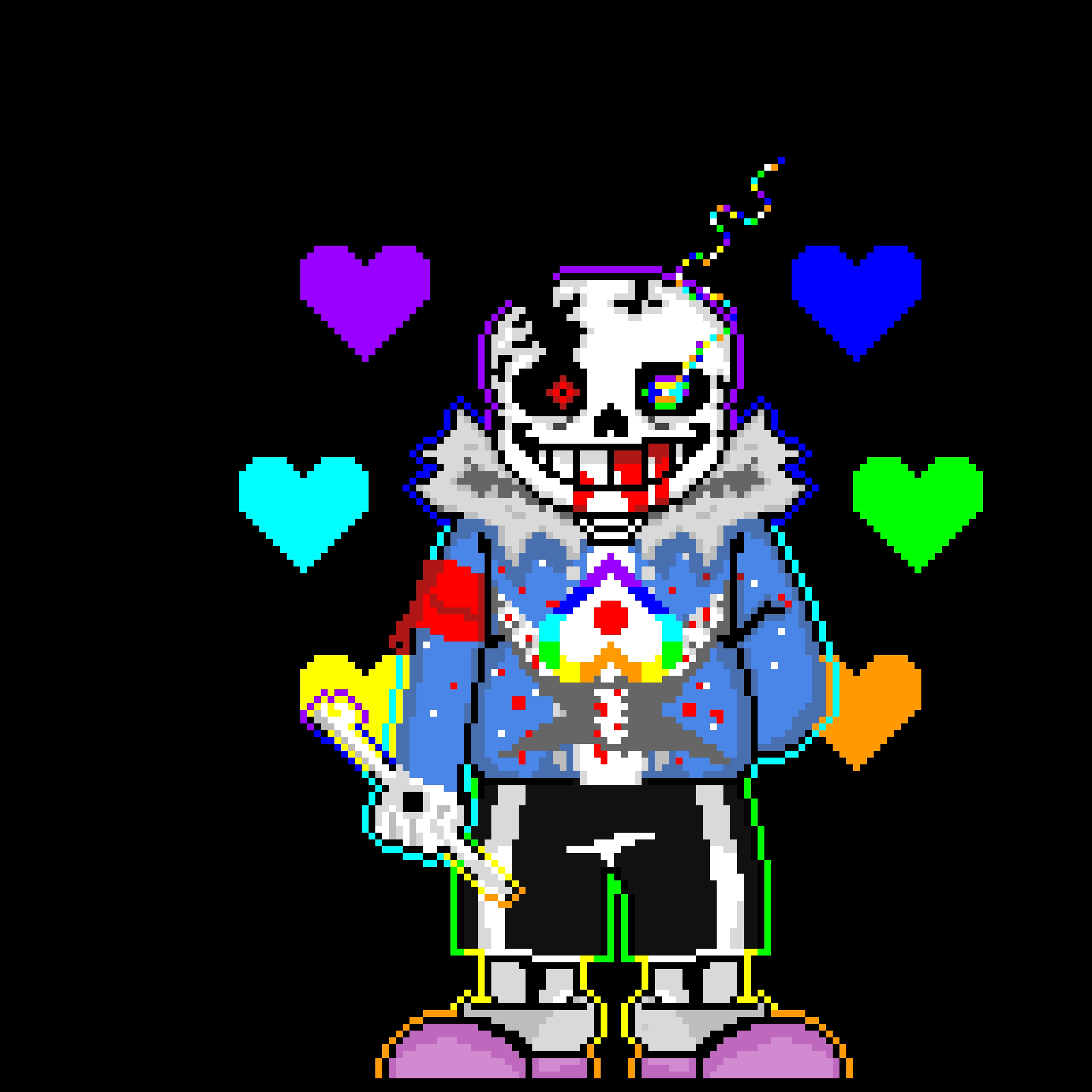 UNDERTALE - CRACKED ESSENCE SANS Phase 5 with some shadows and colors