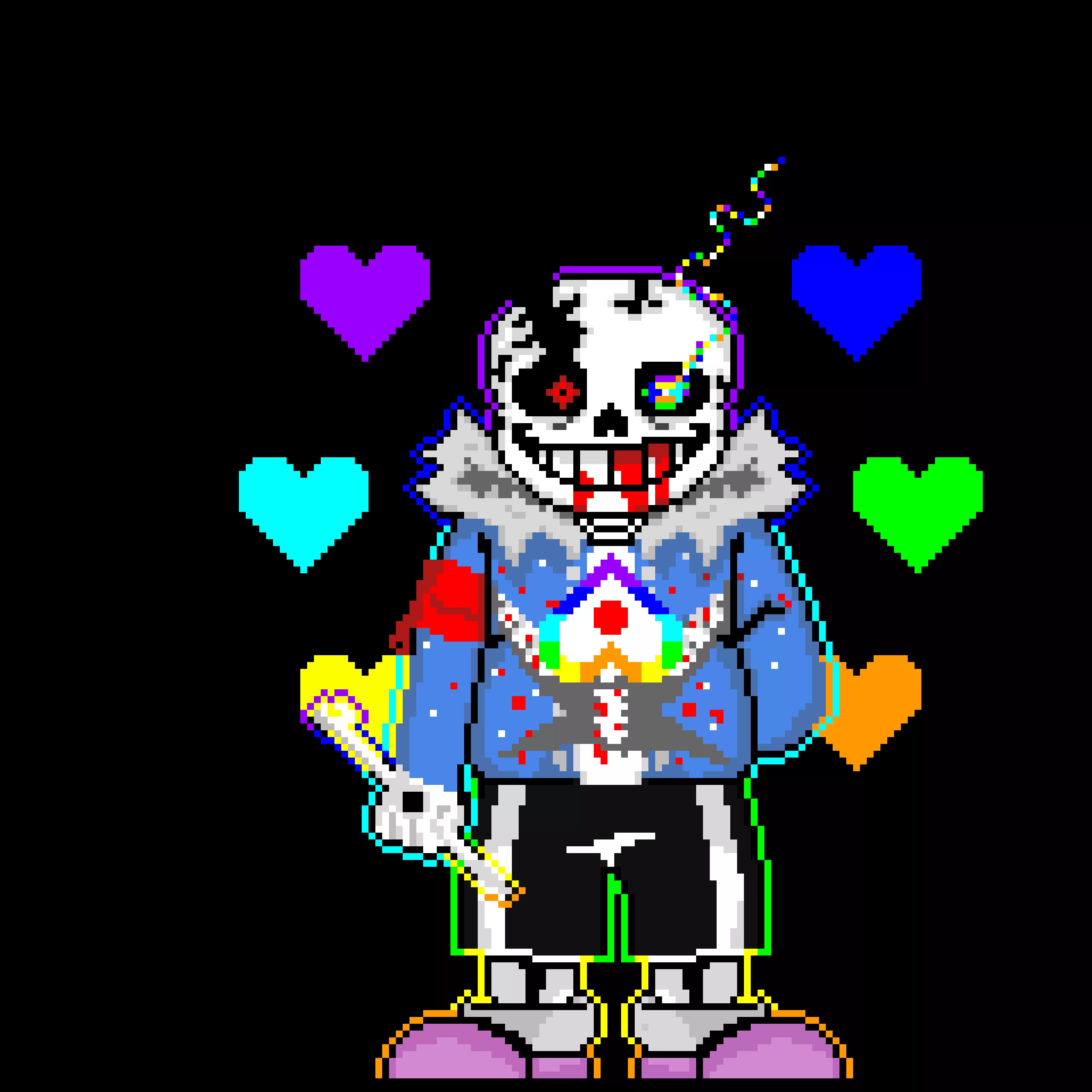 UNDERTALE - CRACKED ESSENCE SANS Phase 5 with some shadows and colors