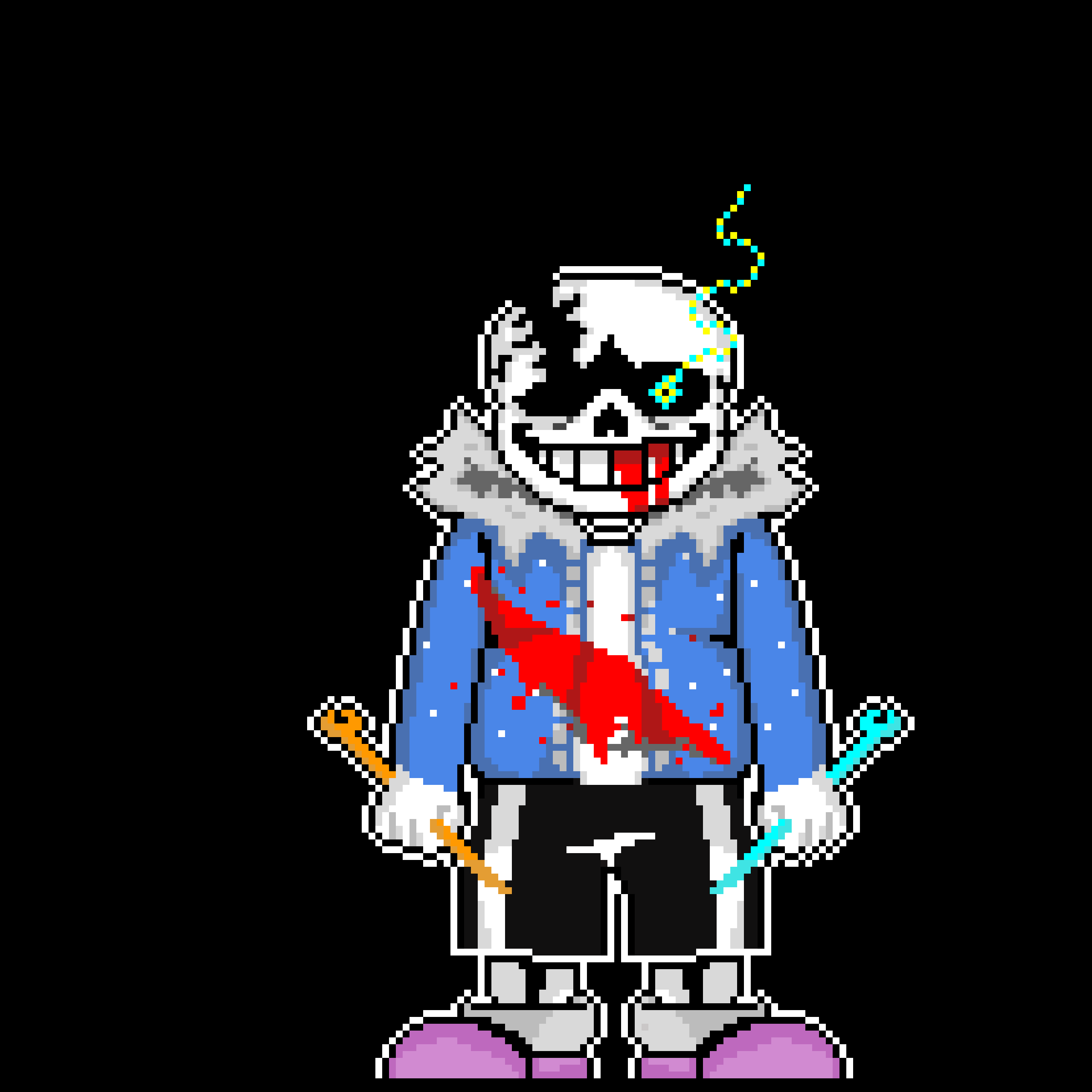 UNDERTALE - CRACKED ESSENCE SANS Phase 3 with some shadows and colors