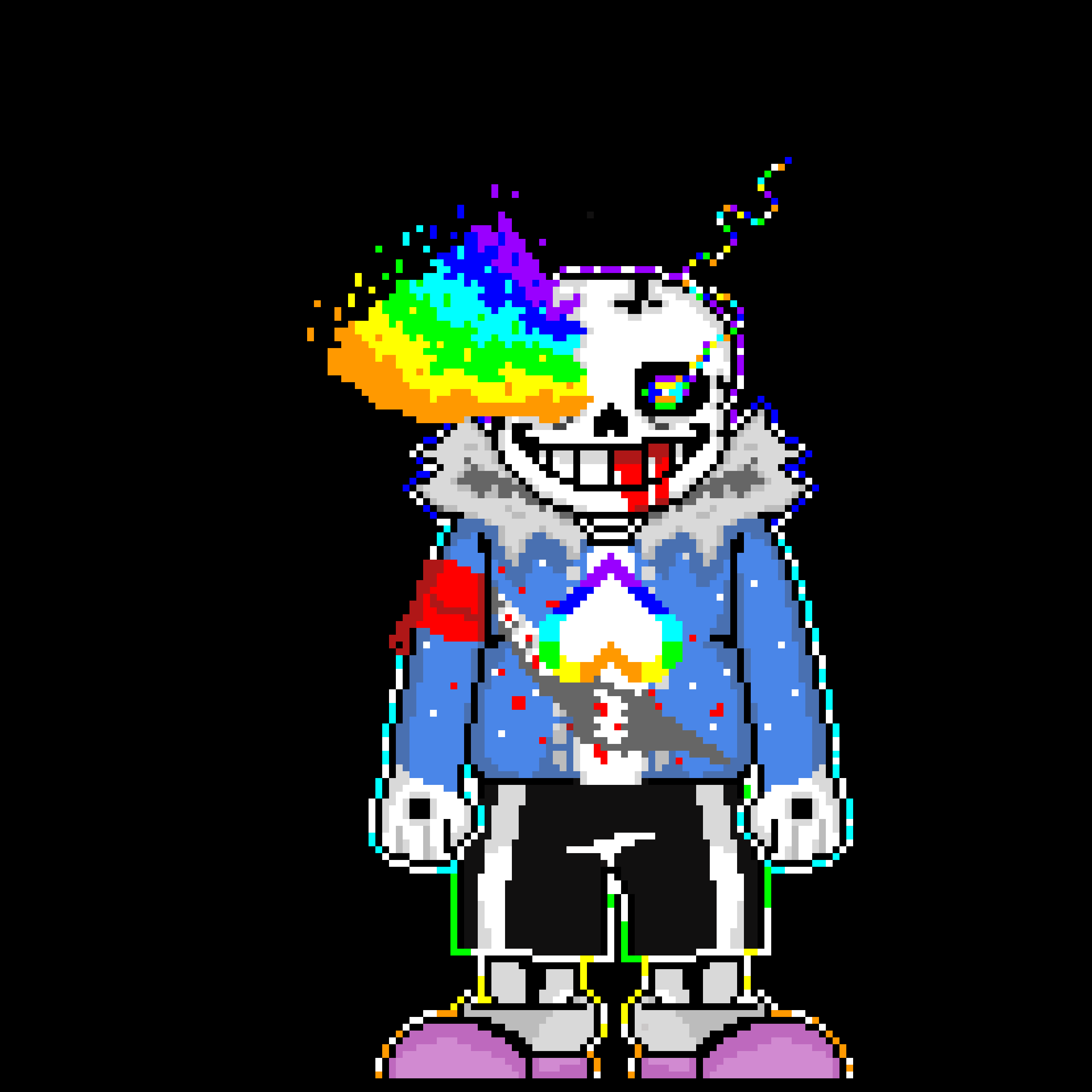UNDERTALE - CRACKED ESSENCE SANS Phase 4 with some shadows and colors