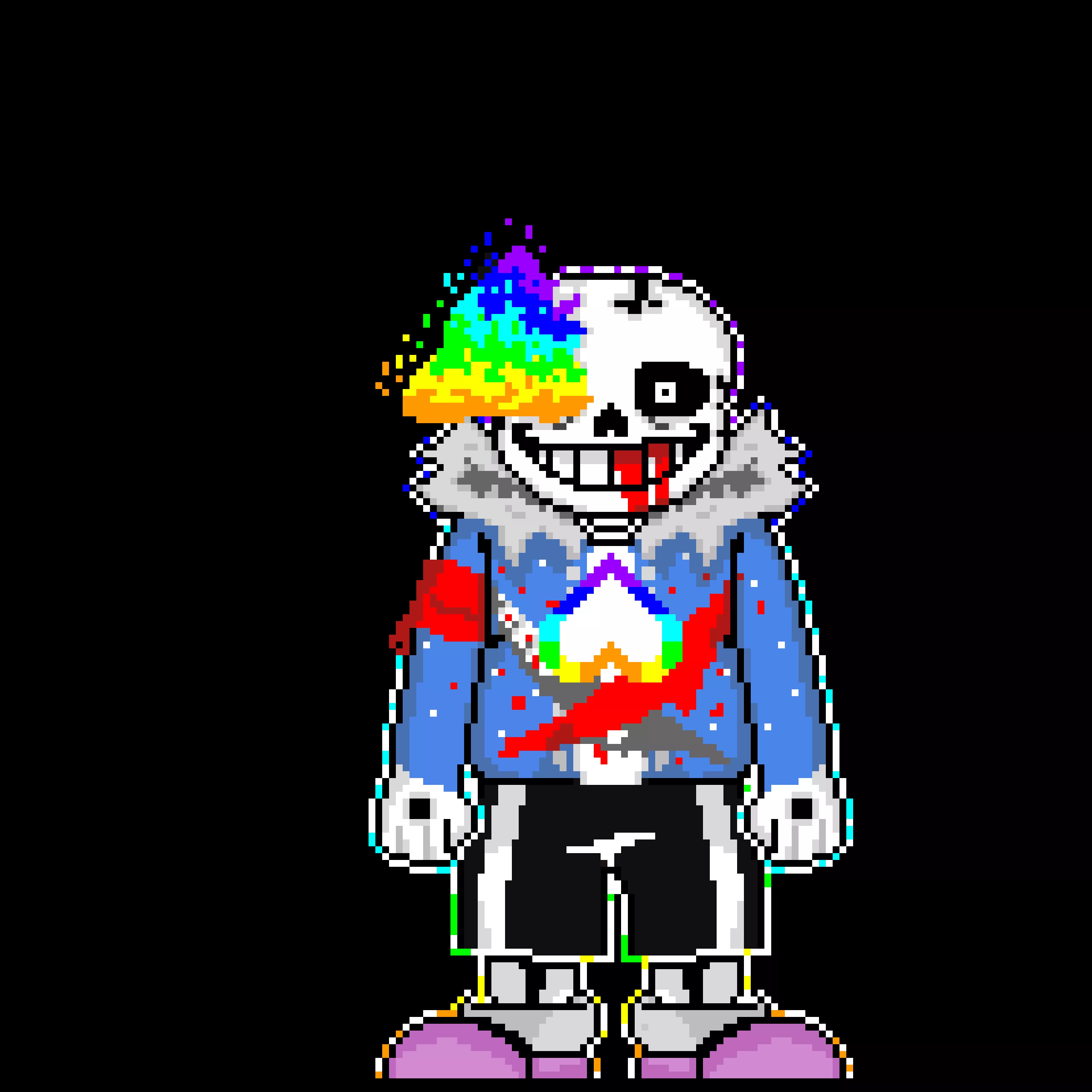 UNDERTALE - CRACKED ESSENCE SANS second slash part 1 with some shadows and colors