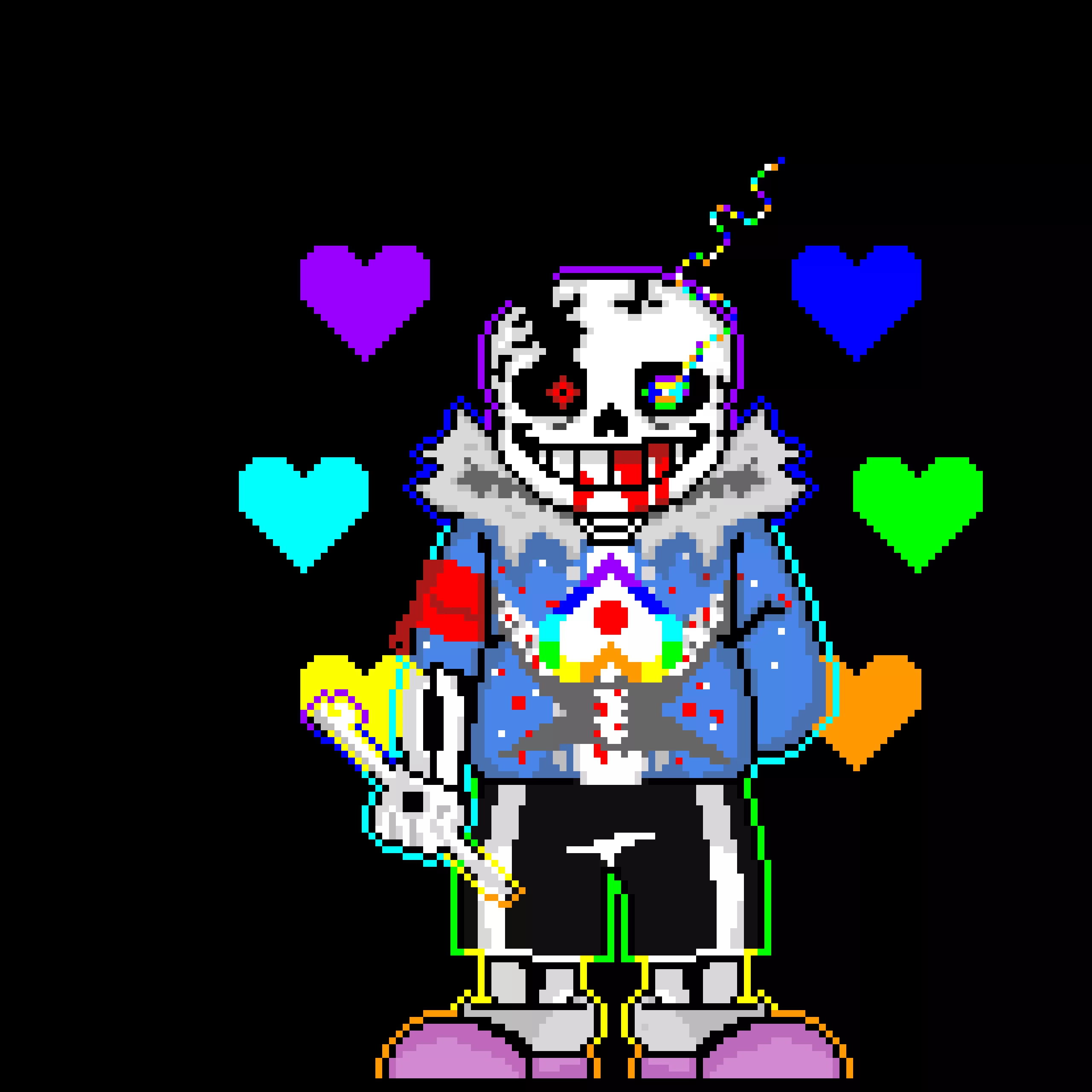 UNDERTALE - CRACKED ESSENCE SANS Phase 5 part 2 with some shadows and colors
