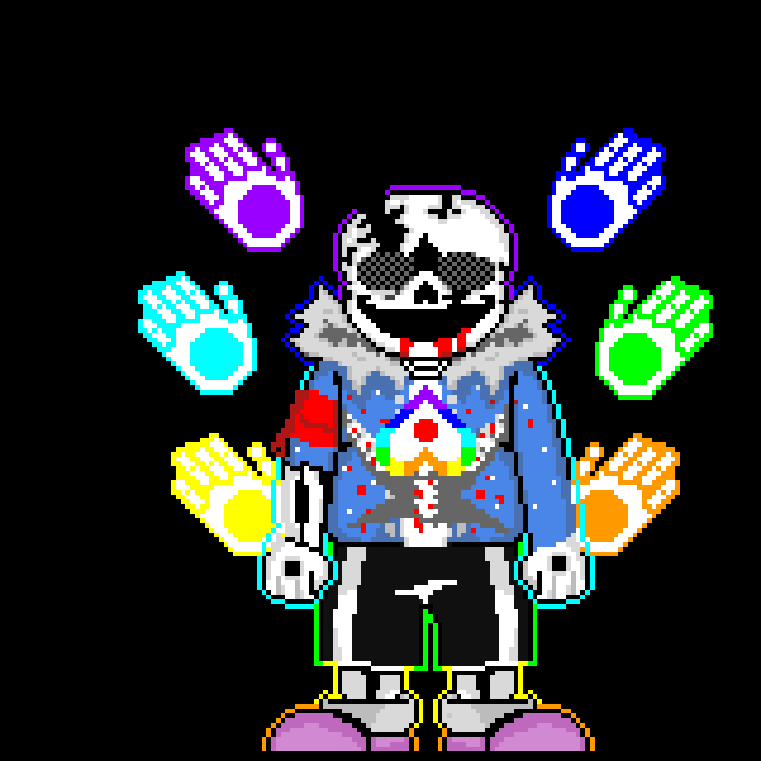 UNDERTALE - CRACKED ESSENCE SANS Phase 5.5 with some shadows and colors