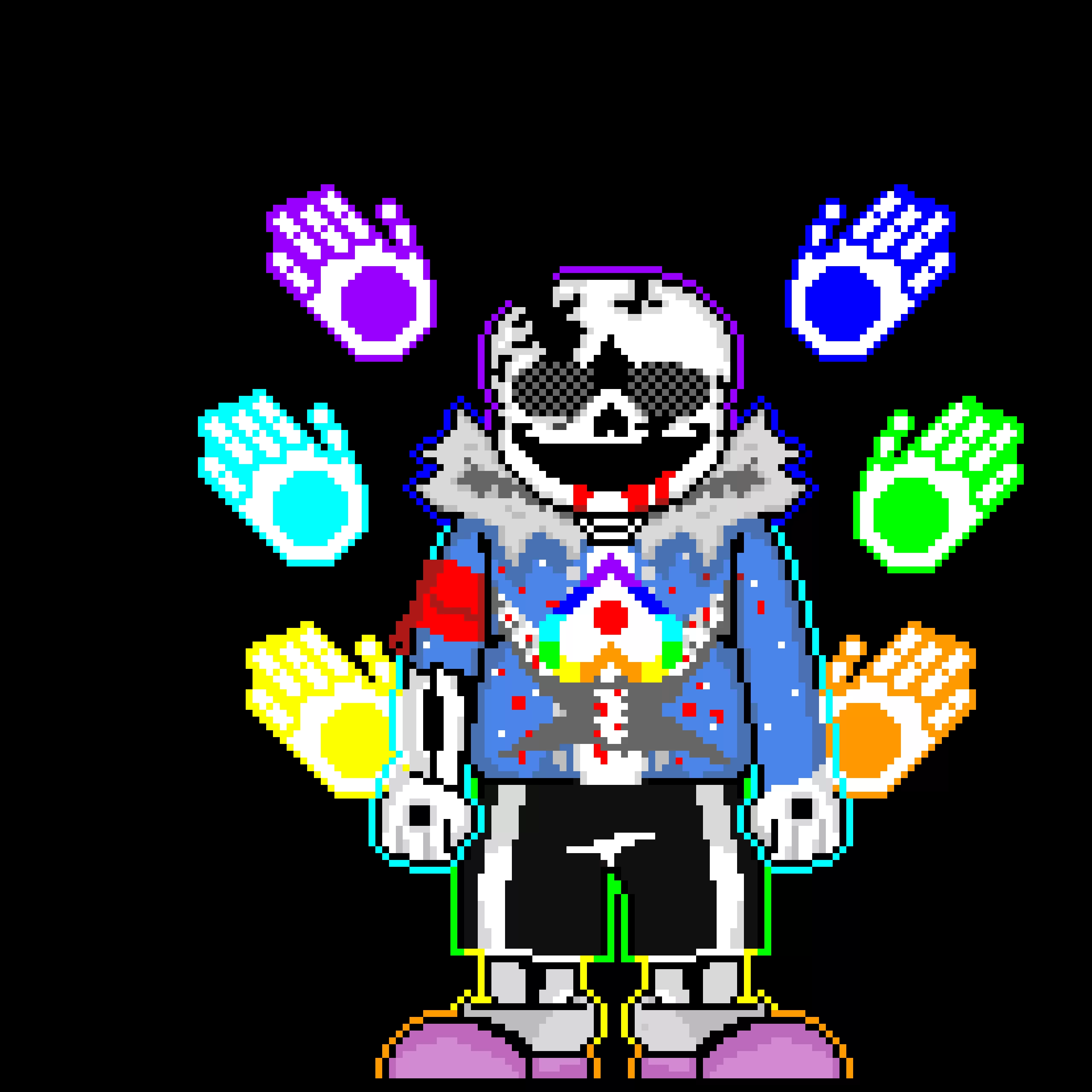 UNDERTALE - CRACKED ESSENCE SANS Phase 5.5 with some shadows and colors