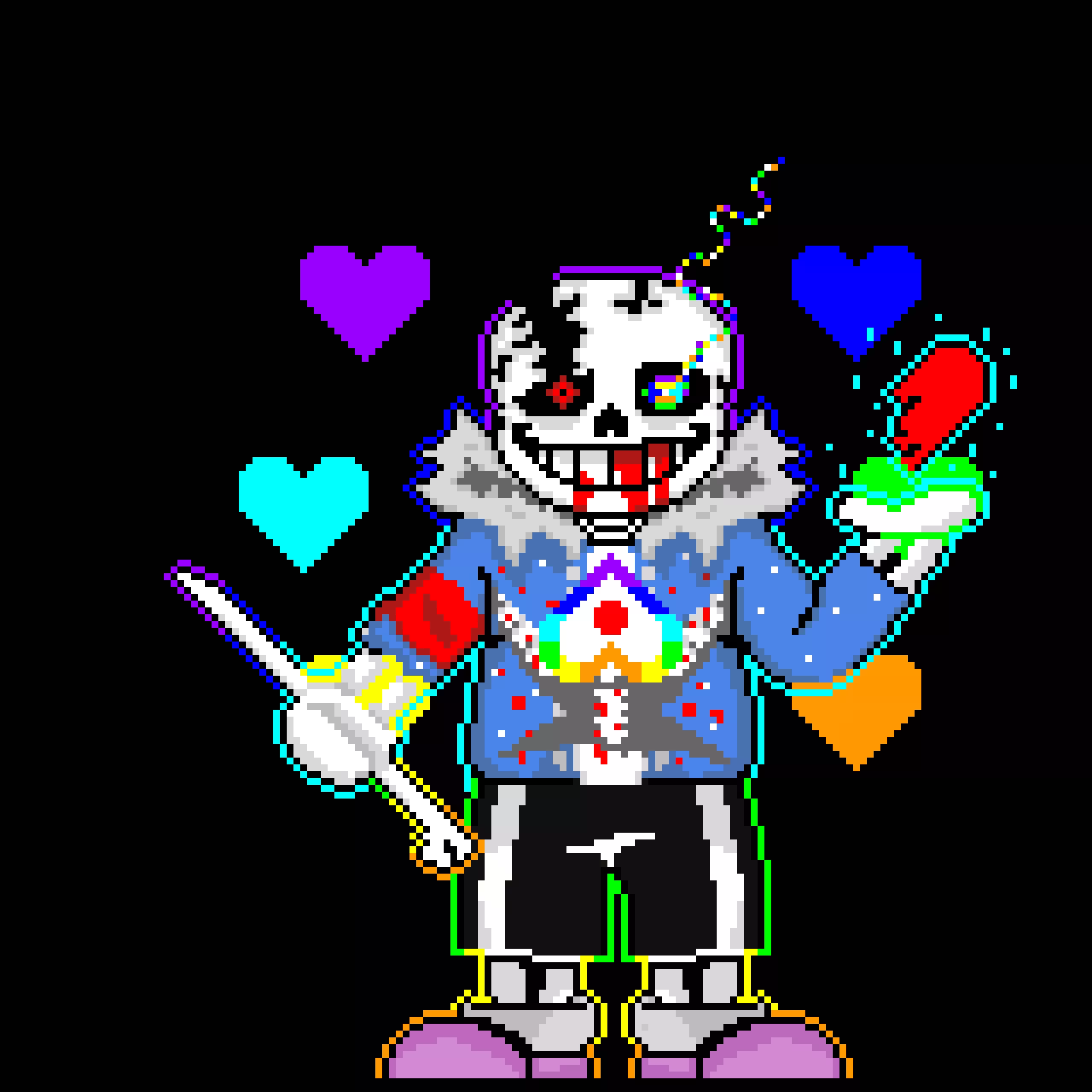 UNDERTALE - CRACKED ESSENCE SANS Phase 6 with some shadows and colors