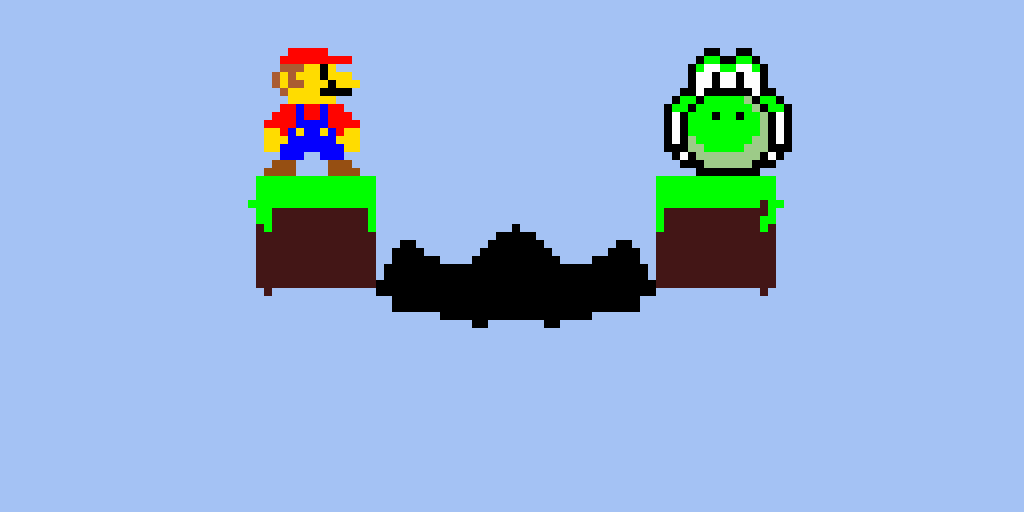mario fights yoshi