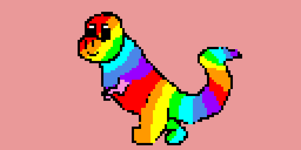 rainbow dino! 10 likes on this I will make more! rainbow creachers also I am 8 years old really