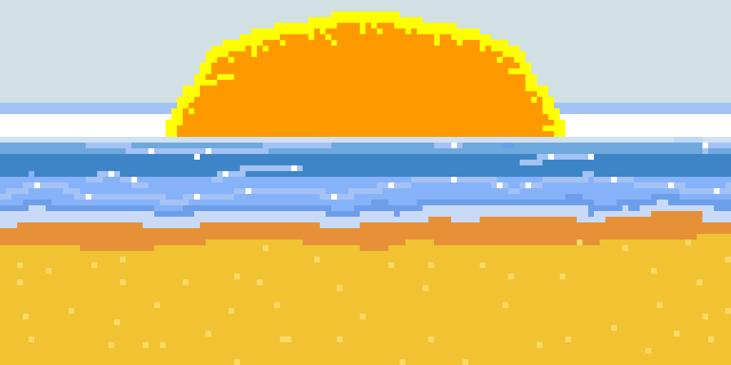 sun in the beach gif