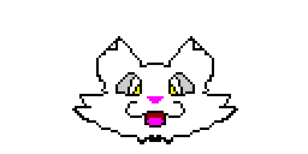 Blinking cat with colored eyes