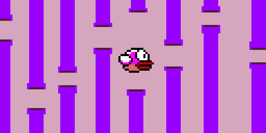 Purple Flappy brid