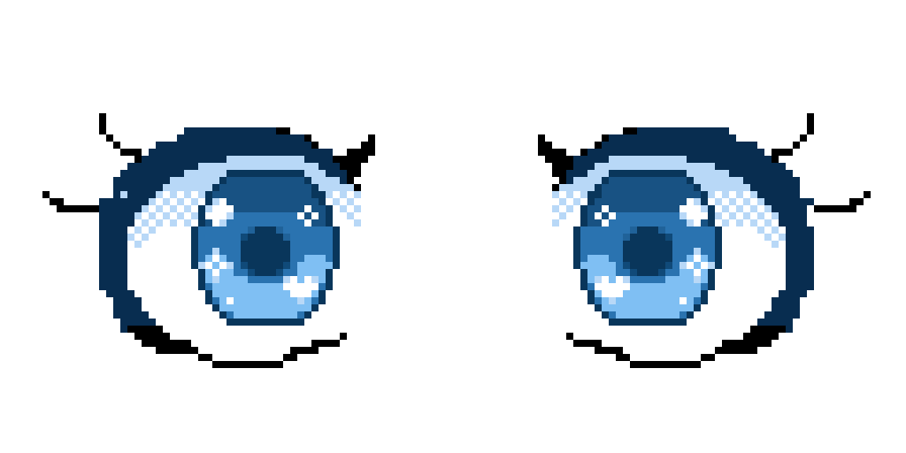 blue anime eyes