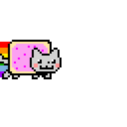 dino eats nyan cat
