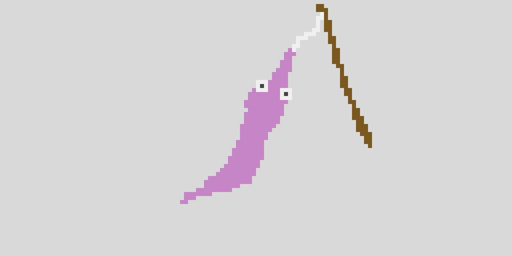 Worm on a string on a stick lol-