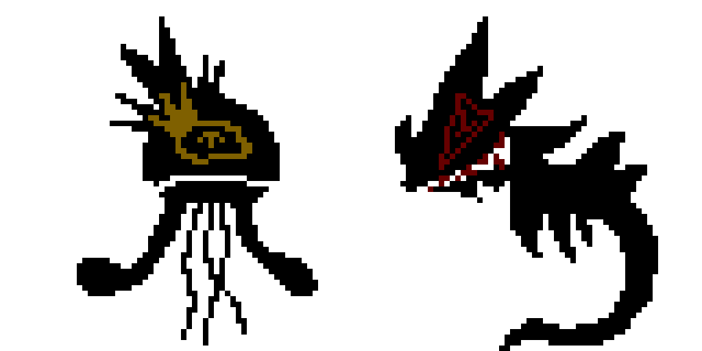 2 new minions :D (henzetherius- dark gold. ravengeus- dark red.)