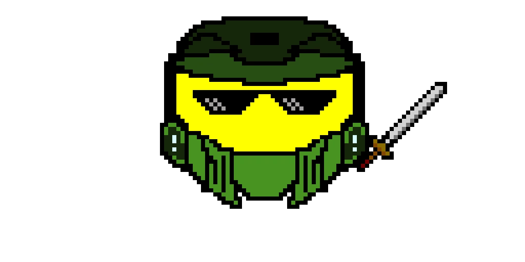 Master Chief With Sword And MLG Glasses