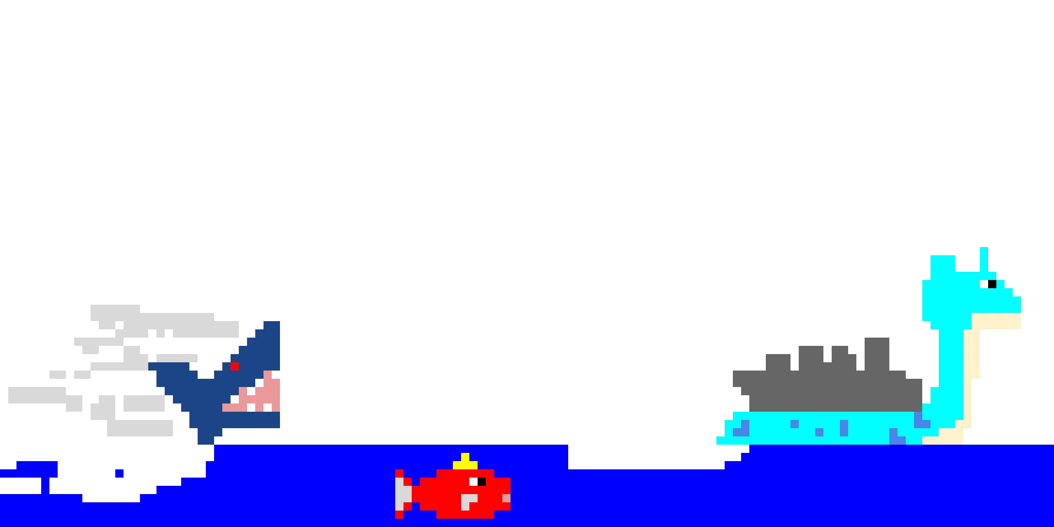 sharpedo-lapras-majicarp