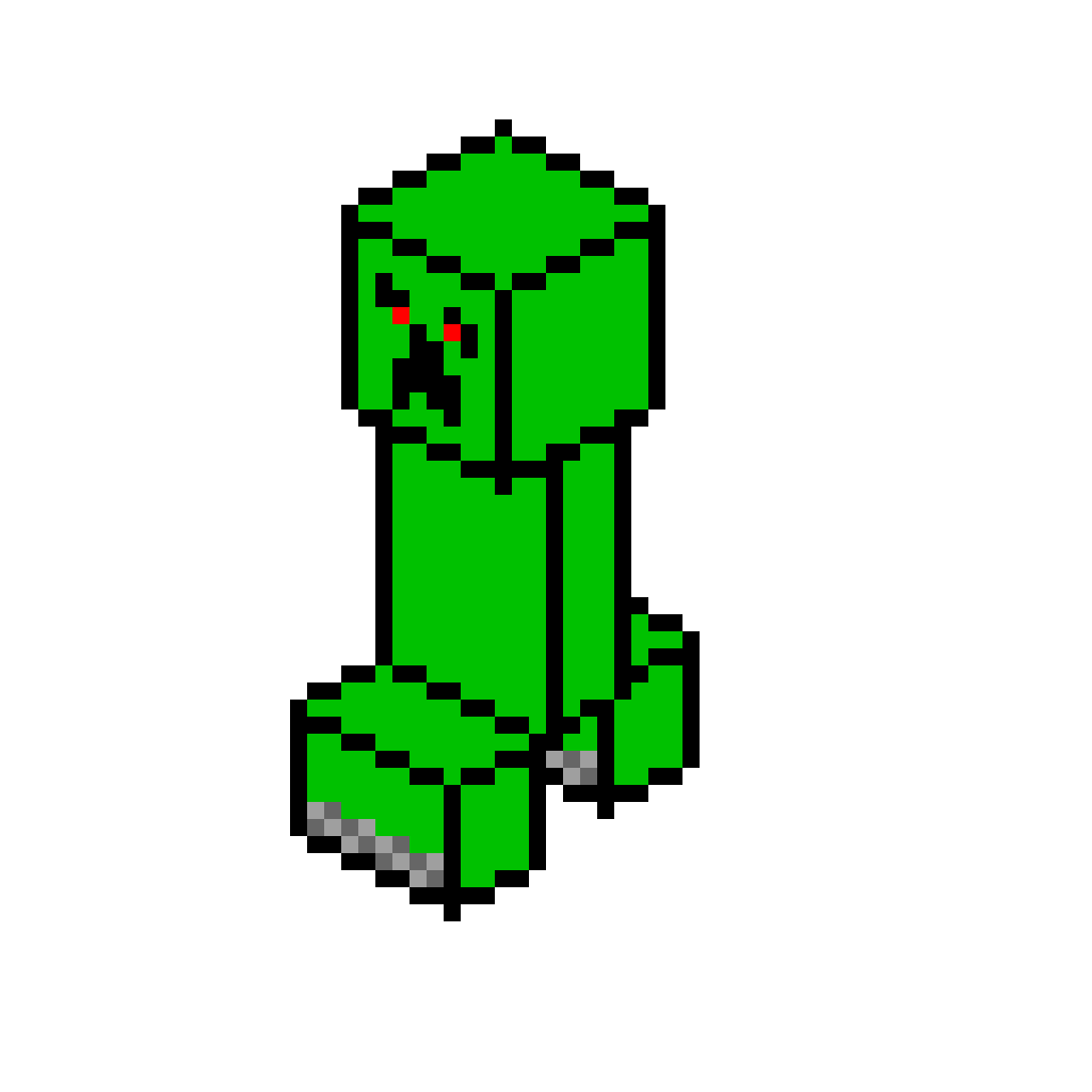 Creeper (guys its me The_pixel_artist i made new account bc i forgot my pass) 10 like for steve