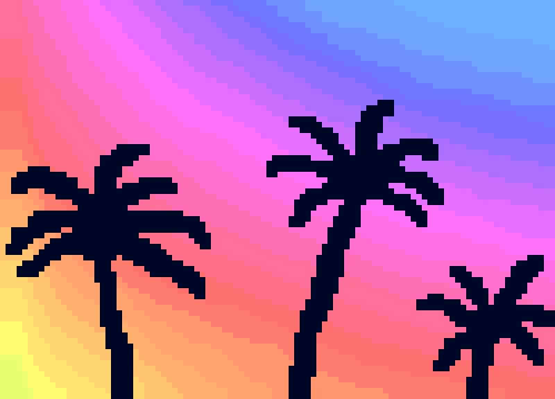 palm tree silhouette sunset