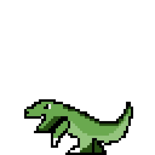 the new dino pixel logo