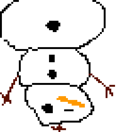 upside down snowman!